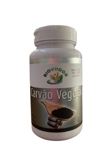 Carvão vegetal 60cps 500mg Bioviigor