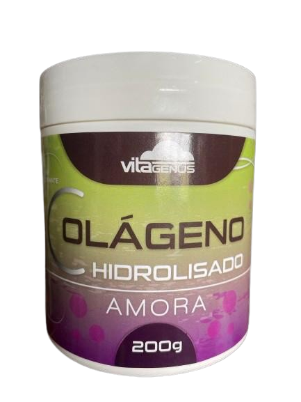 Colageno Hidrolisado 200g, Sabor Amora Vitagenus.