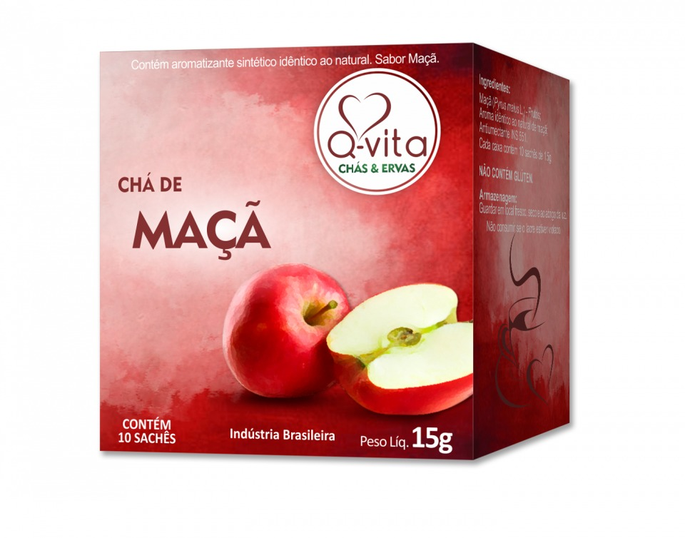 Cha de maça sache 15g Qvita