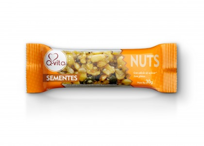 Barra Nuts Sementes Qvita, 480g (16un)