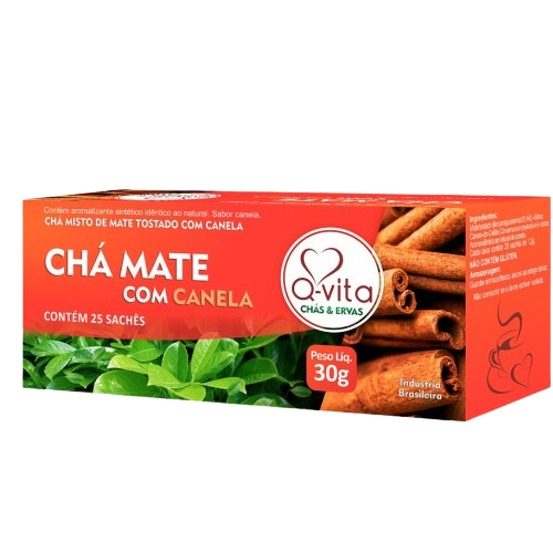 Cha Mate com Canela  30g, Qvita.