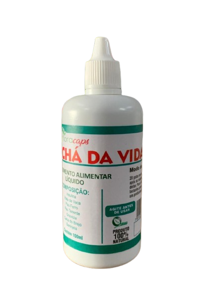 Extrato em gotas cha da vida 100ml FloraCaps