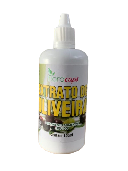 Extrato em gotas de extrato de oliveira 100ml FloraCaps