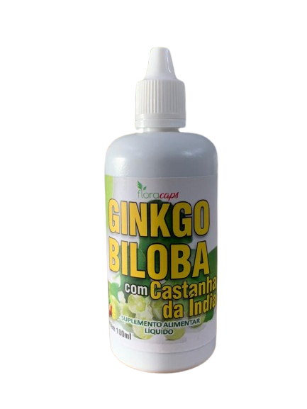 Extrato em gotas de ginkgo biloba c/ castanha da india 100ml FloraCaps