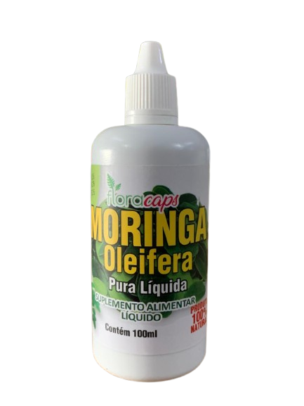 Extrato em gotas de moringa pura 100ml FloraCaps