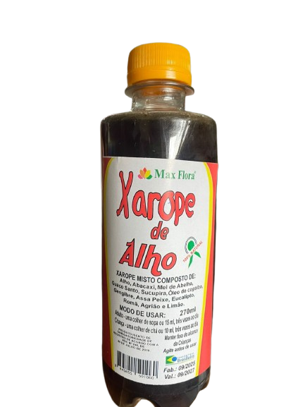 Xarope de Alho 270ml, Max Flora.