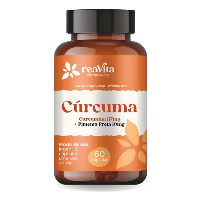 Curcuma 95% + Pimenta 60cps, Reativa.
