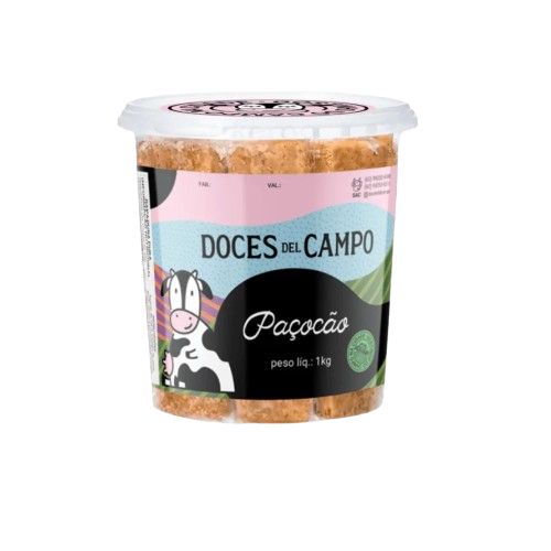 Paçocão de Amendoim pote c/20, Doces Del Campo.