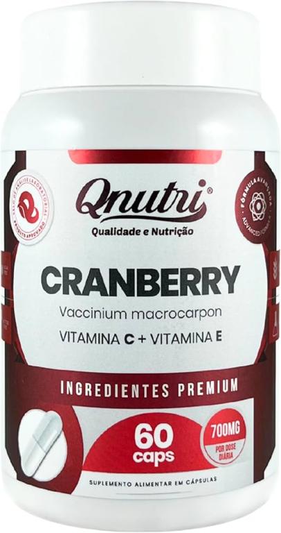 Cranberry + Vita. C + Vit. E 60cps 700mg Qnutri