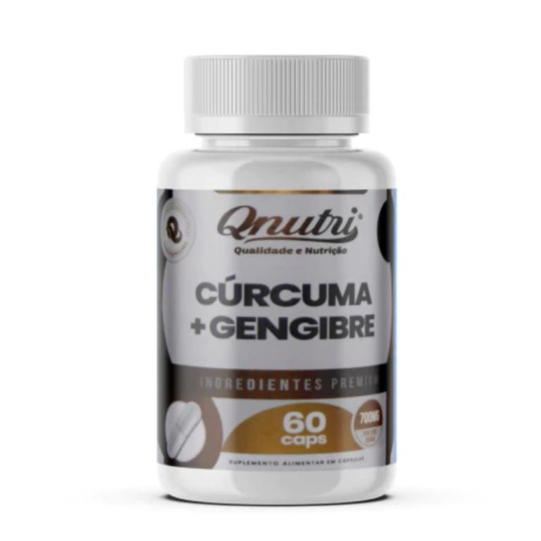 Curcuma + Gengibre 60cps 700mg Qnutri