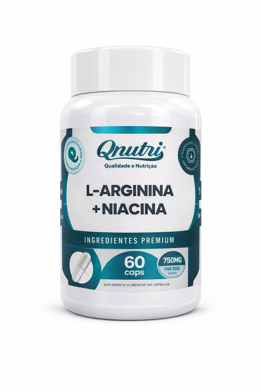 L-Arginina + Niacina 60cps, Qnutri.