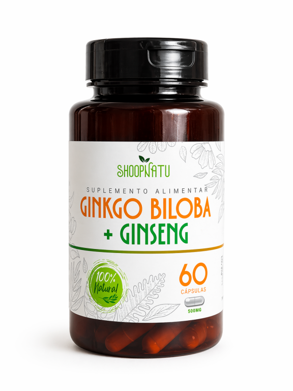 Ginkgo Biloba + Ginseng 60cps 500mg, Shoopnatu.