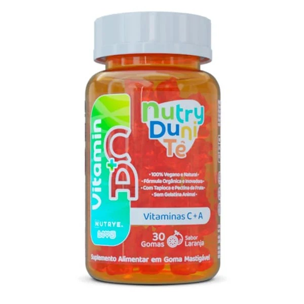 Vitamina C+A Kids 30 gomas NutriDuniTe sabor Laranja