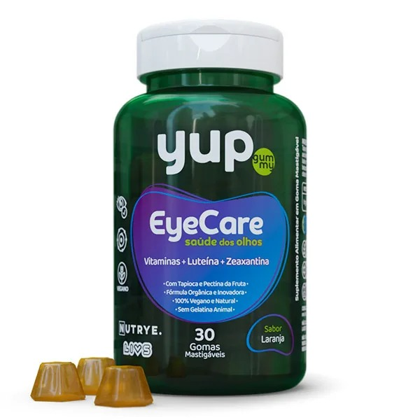 Yup Gummy adulto EyeCare saude dos olhos 30 gomas sabor Laranja
