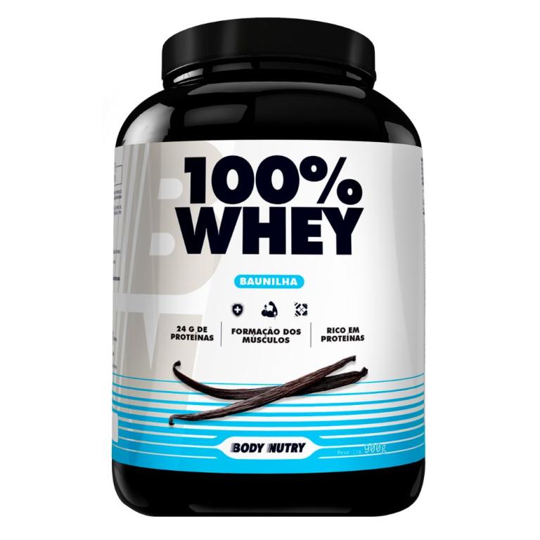 Whey Concentrado, 900g Baunilha, Body Nutry.