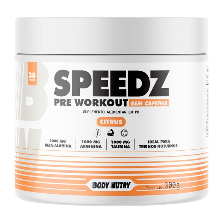 Pre Treino Citrus Body Nutry, sem Cafeina 300g.