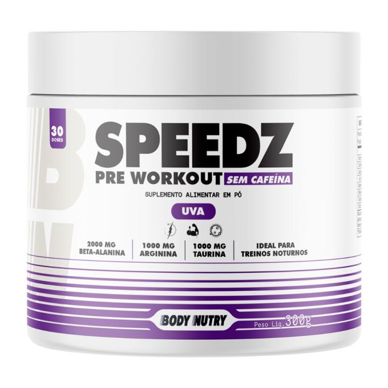 Pre Treino Uva Body Nutry, sem Cafeina 300g.