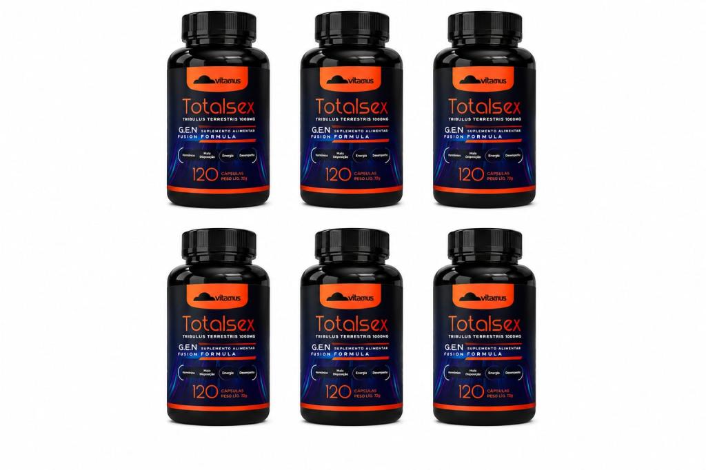 kit 6 Totalsex + ioimbina + mucuna + tribullus 60% 120PAST 1200MG