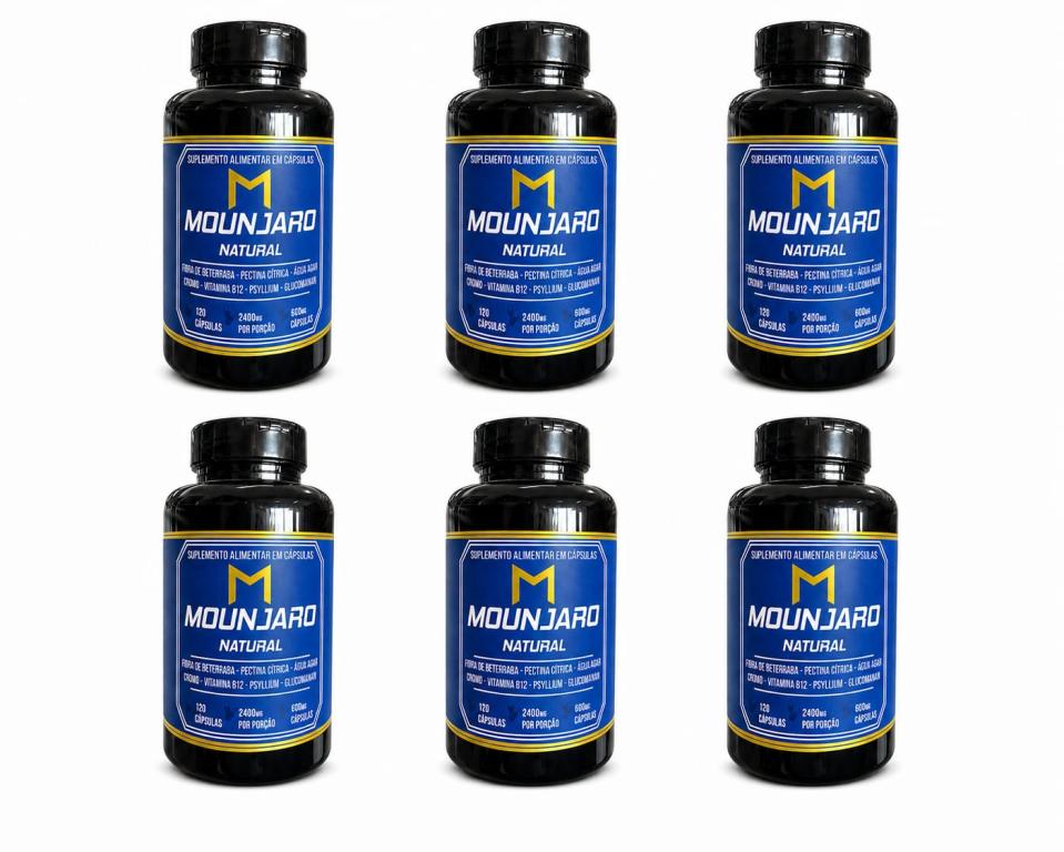 Kit 6 Mounjaro Natural 120cps, Bioviigor.
