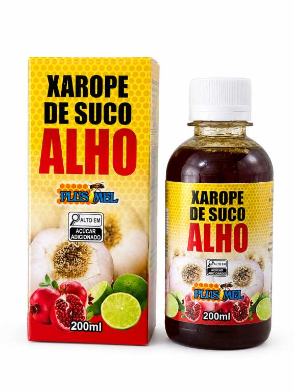 Xarope misto com alho 200ml Plus Mel