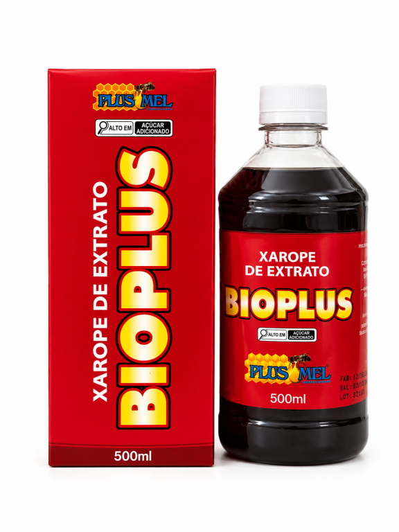 Xarope de extrato BioPlus 500ml Plus Mel