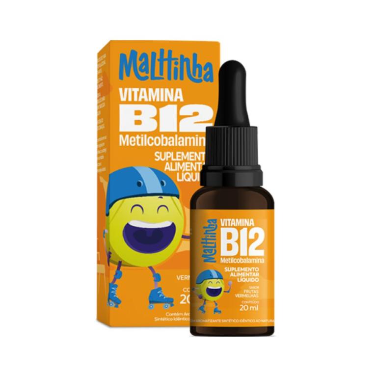 Vitamina B12 Kids em gotas 20ml, Maltta.