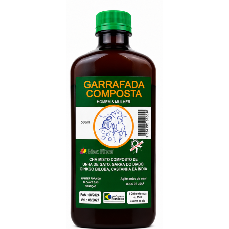Suplemento alimentar Garrafada composta.