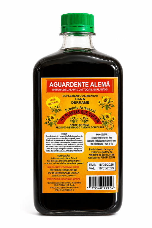 Aguardente Alema tintura de jalapa.