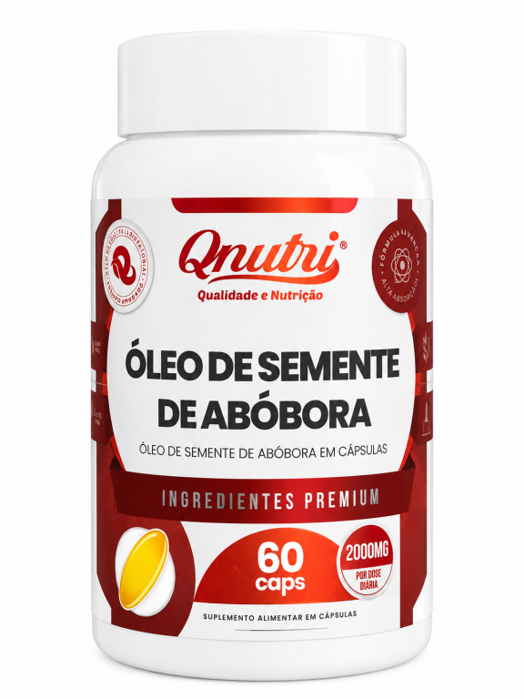 Oleo de semente de abobora  2000mg 60cps Qnutri
