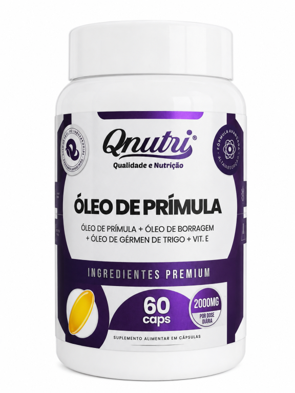 Oleo de primula 2000mg 60cps soft gel Qnutri