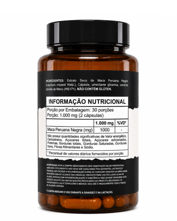 Maca Peruana negra 500mg 60cps Reavita