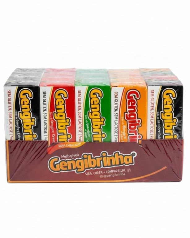 Balas de gengibres 4 sabores Hort/Mel/Crav/Ex forte.