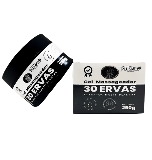 Gel massageador 30 ervas 250g Plus Mel