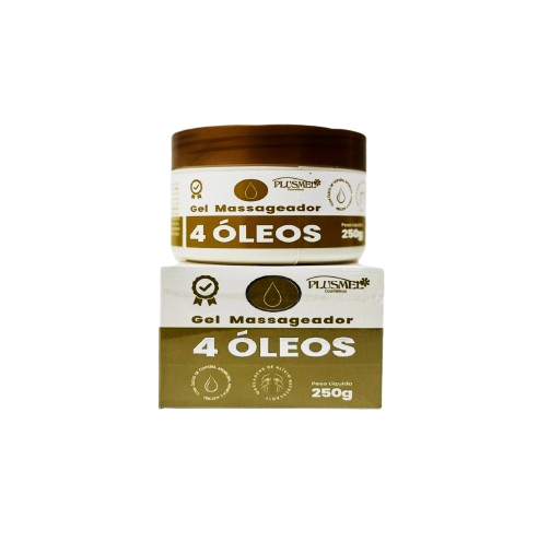 Gel massageador 4 óleos 250g Plus Mel