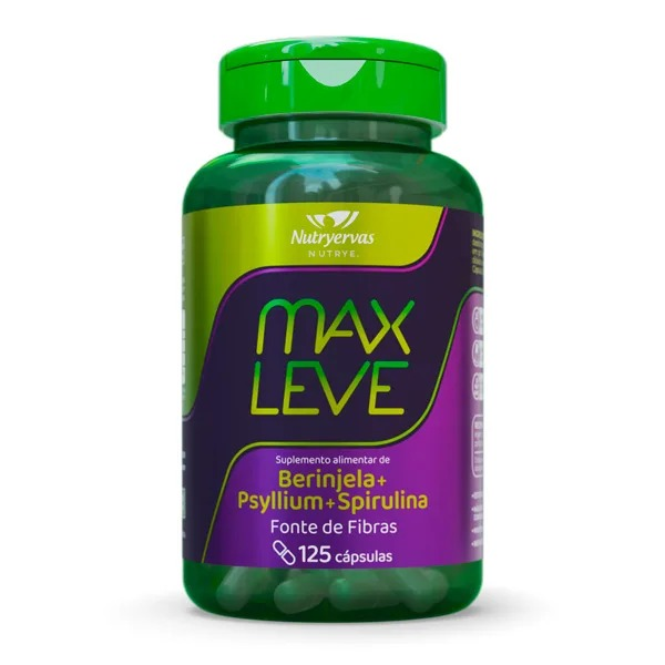 Max Leve (Beringela + Psyllium. +Spirulina) 125cps Nutrye