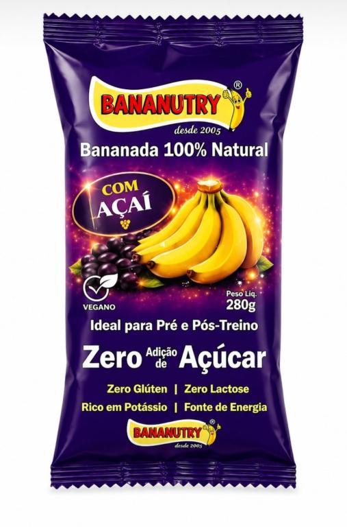 Bananada Natural com Açaí, BANANUTRY.