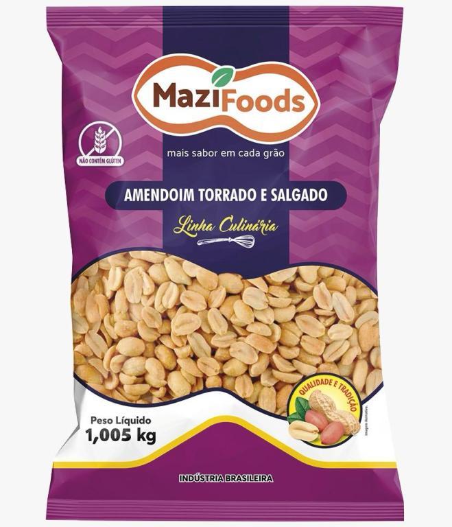 Amendoim Torrado e Salgado (Linha Culinária) 1,005kg.