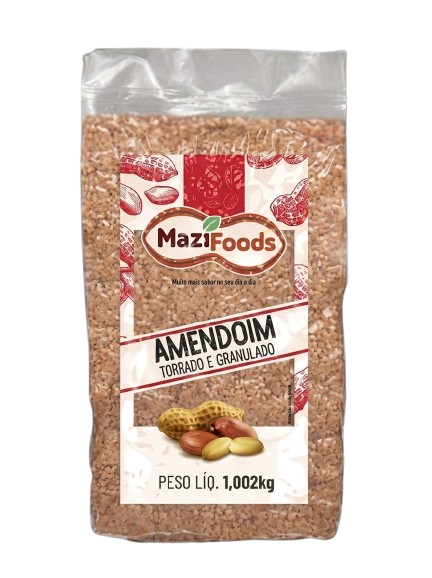 Amendoim Torrado e Granulado (Vacuo) 1,002KG.