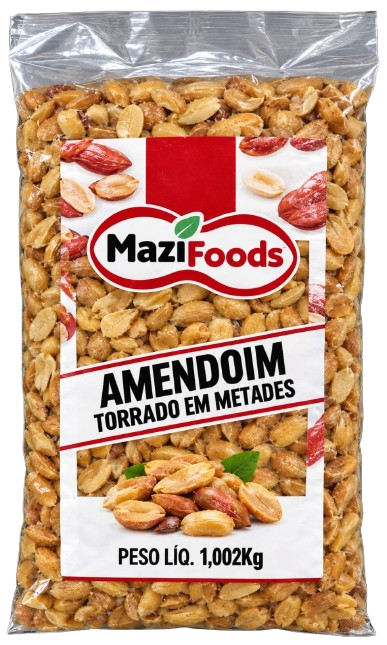 Amendoim Torrado em Metades (Vacuo) 1,002kg.