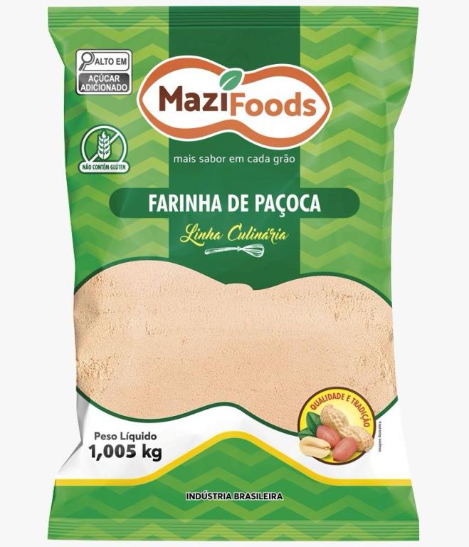 Farinha de Paçoca Torrado 1,005kg Mazi Foods (linha culinaria)