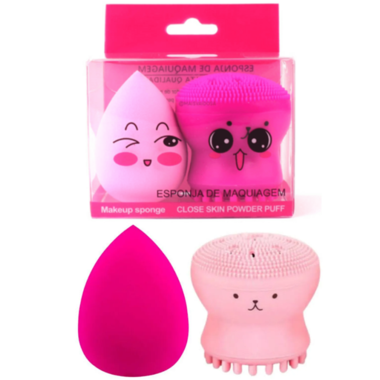 KIT CAIXA ESPONJA GOTA COM ESFOLIANTE POLVO