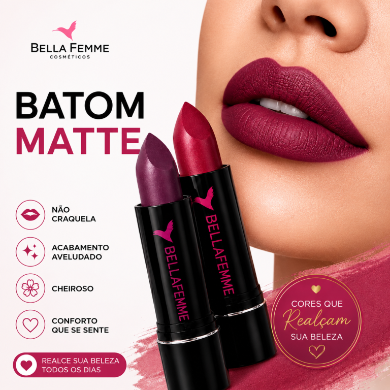 BATOM MATTE BELLA FEMME BOX COM 60 UN