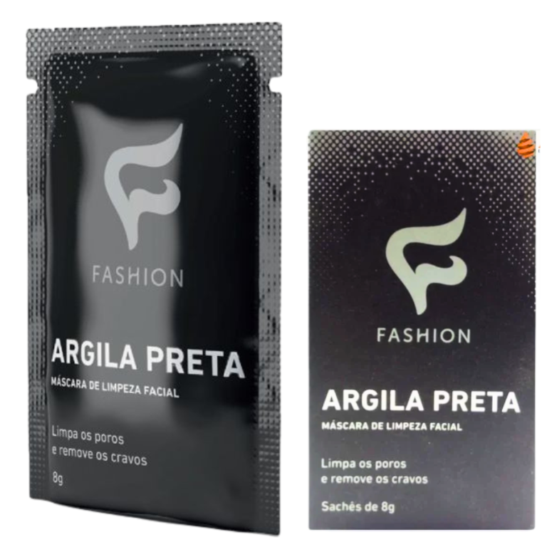 ARGILA PRETA MÁSCARA FACIAL CAIXA C/5 SACHÊS FASHION