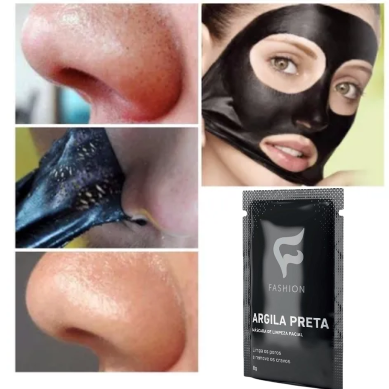 ARGILA PRETA MÁSCARA FACIAL CAIXA C/5 SACHÊS FASHION