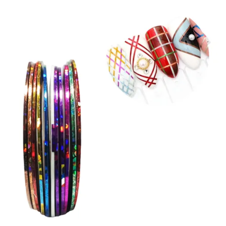 KIT FIOS COLORIDOS PARA UNHA COM 12 UN