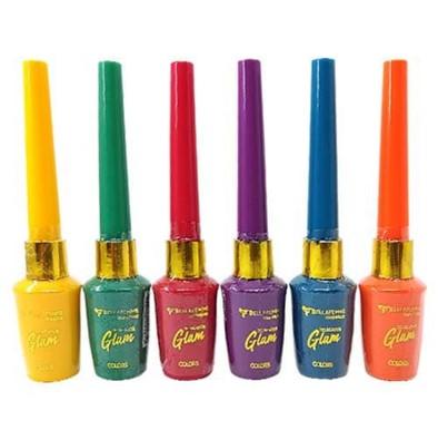 DELINEADOR LÍQUIDO COLORIDO GLAM COLORS BELLA FEMME BOX COM 24 UN