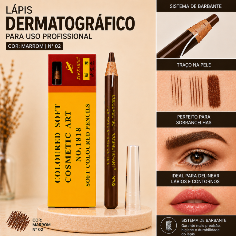 LÁPIS DERMATOGRÁFICO MARROM ESCURO 02
