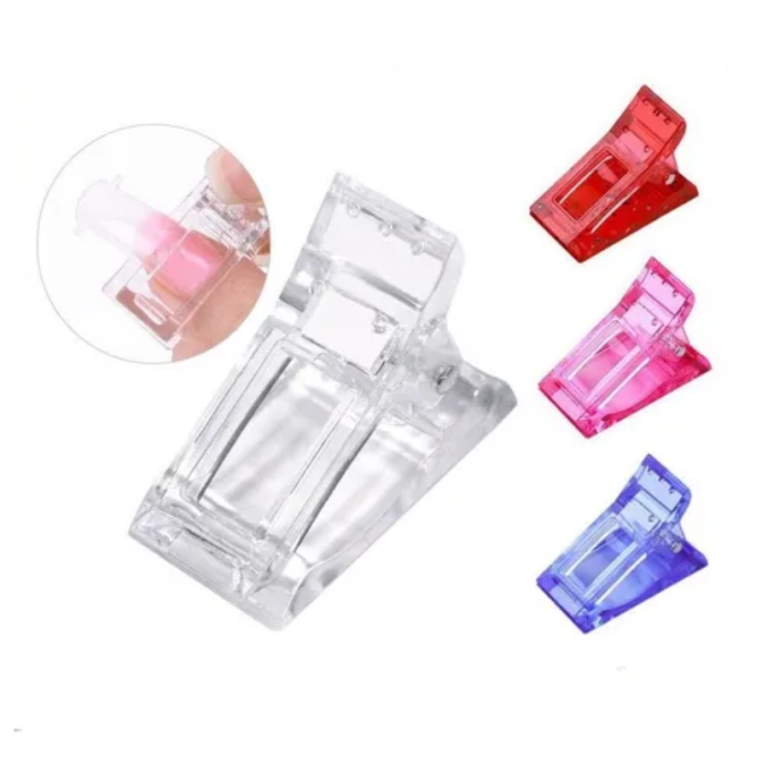 PRESILHA GRANDE DE ACRÍLICO PARA UNHA 3,5 X 1,5 CM BOX COM 24 UN