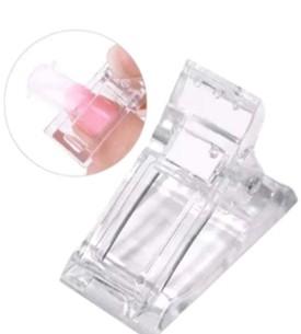 PRESILHA GRANDE DE ACRÍLICO PARA UNHA 3,5 X 1,5 CM BOX COM 24 UN