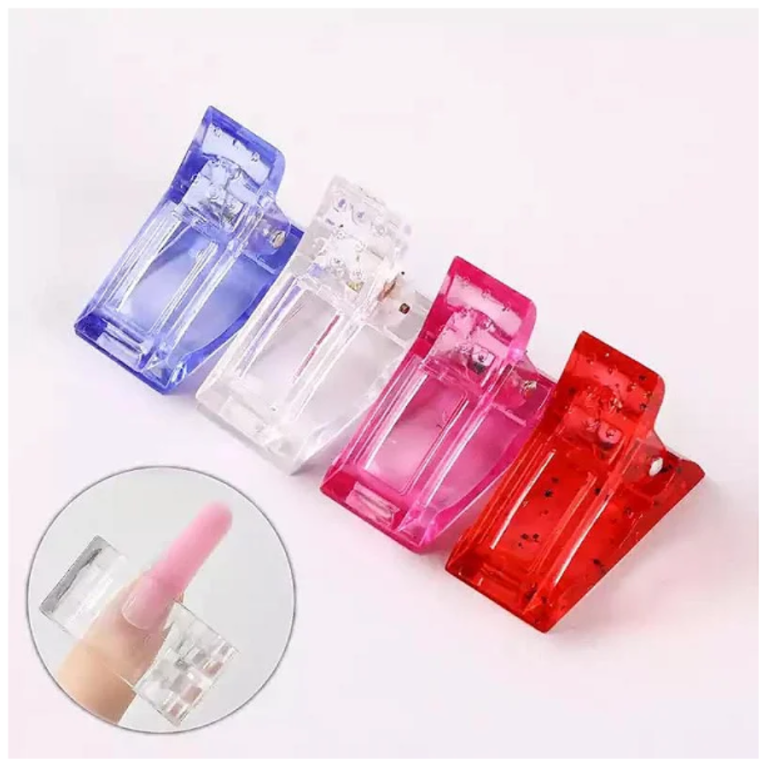 PRESILHA GRANDE DE ACRÍLICO PARA UNHA 3,5 X 1,5 CM BOX COM 24 UN